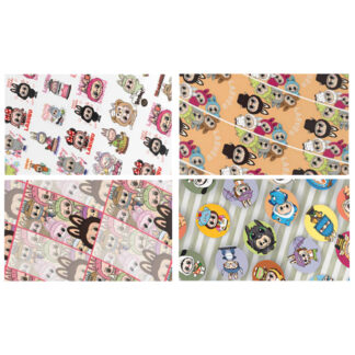 PAPEL DE PRESENTE EM FOLHA  LABUBU 50X70