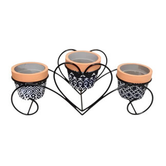 KIT VASOS COM SUPORTE