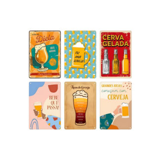 PLACA DE METAL CERVEJA
