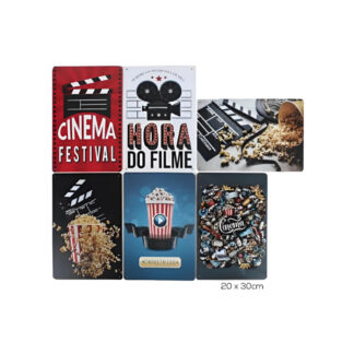 PLACA DE METAL CINEMA