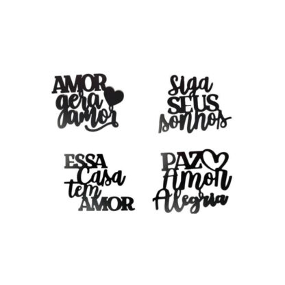 PLACA FRASES MDF