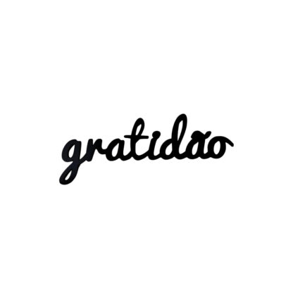 PLACA GRATIDÃO