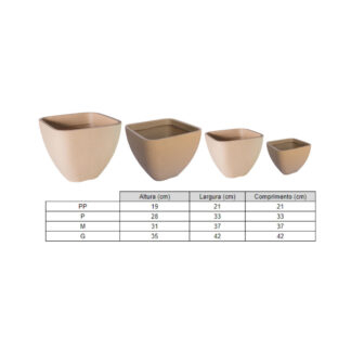VASO QUADRADO CÔNICO G