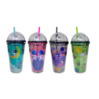 COPO COM CANUDO SPACE 450ML