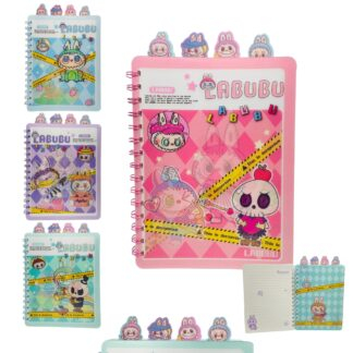 CADERNO LABUBU 3D A5 C/ DIVISÓRIAS