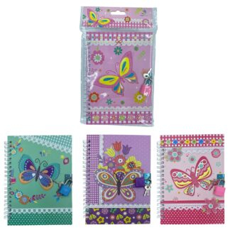 DIÁRIO BORBOLETA COM CADEADO