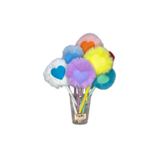 LÁPIS POMPOM CORAÇÃO