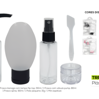 KIT VIAGEM NECESSAIRE C/ 5 PEÇAS